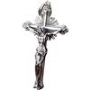 ForFox Ciondolo Croce Crocifisso Gesù Cristo Cristiano in Argento Sterling 925 Nero Vintage per Uomo Donna