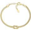 Amen Bracciale da Donna Collezione Nodo d'Amore. Bracciale in Argento 925 di Colore Oro Giallo. Lunghezza: 16 + 3 cm. La referenza è BRNOAMGG16