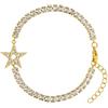 d'origine Marocco, bracciale con stemma marocchino, con zirconi marocchini, gioiello marocchino, da donna, 19 cm, Ottone zirconio argento