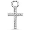 LES FOLIES DI PAOLA GRIECO Ciondolo pendente Croce Crocifisso Grande zirconi in argento 925 - Collezione Hoops