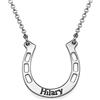MyNameNecklace MYKA - Collana a ferro di cavallo personalizzata - Regali per compleanno, natale (Argento .925)