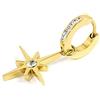 MARLU' MONO ORECCHINO CERCHIO MARLU ROSA DEI VENTI PENDENTE CRISTALLI PVD ORO 33OR0009G