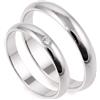 Gold Gala Coppia Fedine in Argento 925 Rodiato con Zircone Incisione Gratuita