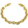 Damiano Argenti Bracciale Catena Ovale in Argento 925 Placcato Oro Oro