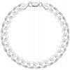 AMAR Bracciale da uomo e da donna, in argento Sterling 925 massiccio, catena a maglia barbazzale Cubana, bracciale unisex in argento, 19 cm, larghezza 8 mm, 19 cm