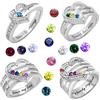 Generic Anello Del Cuore | Della Pietra Portafortuna | Del Nome | Di Famiglia | 1-8 Nomi | Gioielli Personalizzati | Regalo Personalizzato | Regalo Della Nuova Mamma