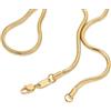 DJADEE Catena in Oro 750 Placcata 18 Carati Acciaio Inox Catena a Serpente Tonda Impermeabile Ipoallergenica 1,2, 2 e 3 mm per Donna Uomo Bambino Regalo PVD Placcatura 18KGP Timbrata, Gold 1,2 mm x 80