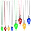 EOBOH Accessori per collane di perline natalizie, collana con ciondolo di Natale sfuso, grande Glow 3D brillante lampadina collana bomboniera, universale, plastica, senza pietra preziosa