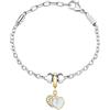 Morellato Bracciale Donna in Acciaio, Cristalli, Collezione DROPS, Cuori, Gioiello Donna - SCZ1371