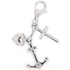 SHALOM - Ciondolo Fede, Speranza, Carità In Argento 925. Dimensioni 1x1,5 Cm