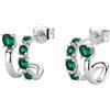 Brosway Orecchini Donna, Orecchini a Cerchio in Argento e Life Green | Collezione FANCY - FLG134