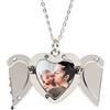 Ocadeau Collana da Donna con Medaglione a Cuore in Metallo con Foto Personalizzata - Ciondolo a Cuore Personalizzato - Collana a Medaglione con Foto Unica - Idea Regalo per la Donna