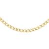 CARISSIMA Collana Unisex in Oro Giallo 9 ct con Catena Groumette Piatta Diamond Cut da 4 mm di Lunghezza 56 cm/22 Pollici