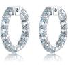 YQHWLKJ Orecchino a clip in argento sterling con peridoto naturale 4,7 carati con pietre preziose colorate in stile donna gioielli regali di compleanno-topazio blu naturale, 26 mm