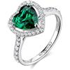 Brosway Anello Donna in Argento e Life Green con Simbolo Cuore | Collezione Fancy - FLG147C