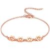 MeMeDIY Bracciale con Impronta di Zampa Personalizzato per Donna Inciso da 1 a 5 Nomi Braccialetto con Zampa di Cane e Gatto Catena Regolabile Regalo Commemorativo per Gli Amanti Degli Animali - C4