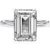 GemKing R0868 s925 sterling silver rectangular chamfered flat 10 * 14 high carbon diamond 10 carat temperament for women