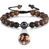 ALBERTBAND Bracciale uomo Bracciale di perline Bracciale proiezione personalizzato con foto Regalo creativo per lui Marito Papà Fidanzato Regalo di compleanno per la festa del papà