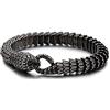 BCughia BFF Bracciali in acciaio inox a forma di serpente per uomo, 210mm, Acciaio inossidabile, Senza pietre preziose