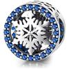 LES FOLIES DI PAOLA GRIECO Charm Fiocco di neve Inverno Natale in argento 925 - Les Folies per Pandora