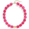 Brepine - Collane spesse colorate per donne, con grandi perline quadrate multicolori in resina, collana di perline alla moda e vistosa, Grande, Resina, Non pietra preziosa