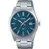 Casio Collection - Orologio uomo al quarzo Classico cinturino in Acciaio INOX Grigio cassa in Ottone display analogico blu - MTP-VD03D-2A2