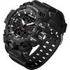 Gosasa Orologio da uomo, multifunzione, militare, S-Shock, sportivo, digitale, impermeabile, con allarme, 8069_nero, Digitale