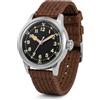 PRAESIDUS | 𝗔-𝟭𝟭 𝗦𝗲𝗿𝘃𝗶𝗰𝗲 𝗪𝗮𝘁𝗰𝗵 - Orologi da Polso da Uomo Militari - Quadrante Bianco da 38 mm e Cinturino in Tela Verde, Assemblato negli USA, Automatico