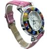 Vinciprova Le Gemme di Venezia Orologio Donna Fuxia watch in Vetro di Murano e antica lavorazione Murrina Millefiori Ring