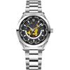 TYBERLEY PAGANIDESIGN Lusso Uomo Automatico Meccanico Orologi Giappone NH34 GMT Movimento Zaffiro Sintetico Acciaio Inox Impermeabile Multifunzionale Sport Orologio da Polso, Nero