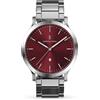 Lilienthal Berlin Orologio da uomo Huxley in Argento/Bordeaux - Orologio da polso in acciaio chirurgico 316L con movimento al quarzo e vetro minerale temperato zaffiro - 40 mm, Bracciale in acciaio