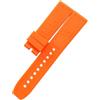 ROUHO Flessibile Gomma Cinturino Orologio Ricambio Resistente Sudore Bracciale Orologio per Breitling Superocean Blackbird-Arancione 20mm