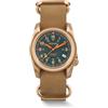 BODERRY Orologio Uomo Automatico Bronzo - 40mm Orologio da Campo Militare, Movimento Meccanico Giapponese, Funzione Data, Corona a Vite, Impermeabile 100m, Cinturino in Pelle Genuina - Voyager