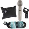 Generisch Telefunken M80 - Microfono dinamico satinato, con cavo keepdrum XLR