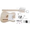 gear4music Guitarworks Kit di Chitarra Elettrica con Cutaway Fai da Te, Corpo in Frassino