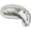 LIZHAYG Palla Da Discoteca Sfera da discoteca fusa da 28 cm, specchio riflettente, decorazione for la casa, estetica fatta a mano, sfera a specchio fondente for mensola da tavolo(Silver)