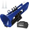 PAMPET Sea Lion - Set di tromba professionale in plastica per studenti principianti (blu)