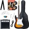 Rocktile Banger's Pack Set Chitarra Elettrica Sunburst - Kit Completo per Chitarre Elttriche con Amplificatore 25W, Custodia Morbida, Cavo, Tracolla, Tremolo, Plettri - Marrone (Vintage Sunburst)