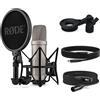 RØDE Rode NT1 5th Generation XLR USB Studio Microfono Silver + Keepdrum MSA033 supporto per personal communication