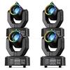 U`King 4PCS Mini Teste Mobili LED da 30W con Fascio RGBW, Luce Verde + Effetto Starfield d-mx512 Sound Active Master Slave con Telecomando per DJ Matrimoni Feste Club Palchi