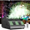 mytueetp Macchina del fumo, macchina del bolle, macchina del fumo, festa 1500 W con telecomando, controllo DMX, adatta per feste, compleanni, giardini, Halloween, Natale