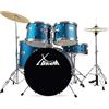 XDrum Semi 22 Standard Batteria Satin Blue Sparkle incl. Scuola, 16 TT | Fusti in pioppo acusticamente pregiato con rivestimento speciale, Hardware a doppio rinforzo in 5 pezzi, 16 TT, 14 SD