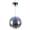 Ibiza - DISCO1-30 - Sfera sfaccettata di 30 cm di diametro con base a 18 LED e catena di 20 cm - Alimentazione a batteria