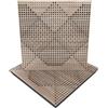 ua acoustics Set di 2 pannelli fonoassorbenti con diffusione | 50x50x5cm | Assorbimento - Diffusione - Riflessione - Insonorizzazione | Legno laminato perforato: [x2 WILDS | Sonoma]