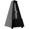Wittner Metronomo Taktell forma piramidale Sistema Maelzel Serie 810 - Custodia in legno massello - Con campana - Nero lucido - Meccanismo a carica manuale - Non richiede batterie - Made in Germany