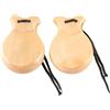 Todikaper 2 paia di nacchere spagnole, strumenti a percussione in legno, per adulti e principianti, per esercizi di danza flamenco (legno)