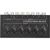 Fegtrty CX600 Mini Stereo 6 Canali Mixer Passivo RCA Mixer Audio Portatile 6 nel 2 Out Distributore Stereo Controllo del Volume