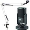 RØDE Rode NT-USB MINI - Microfono a condensatore USB per studio + Keepdrum NB35WH, supporto per braccio snodato, colore: Bianco
