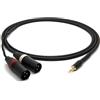 enoaudio Mogami 2534 Quad Y Cavo Stereo adattatore professionale | Amphenol Gold 3,5mm Mini TRS - Neutrik XLR maschio (L,R) | HiFi - 1,0 m