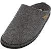 HAFLINGER Flair Morbide pantofole in feltro di lana pantofola antracite, Taglia 48